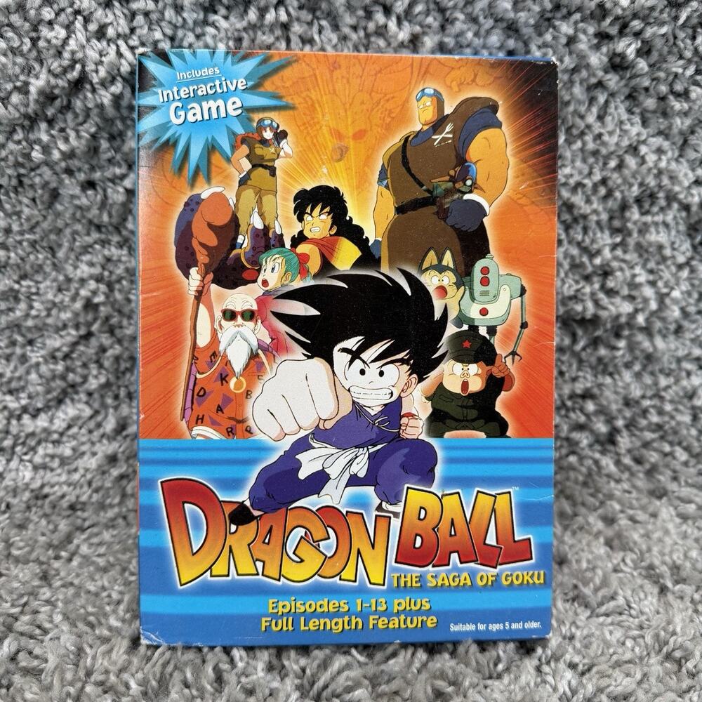 Dragon Ball The Saga of Goku DVD Box Set Vol 1 & 2 Episodes 1-13 Funimation